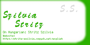 szilvia stritz business card